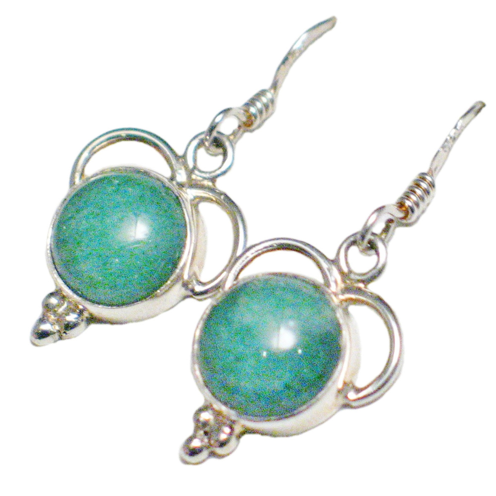 Pine Tree Green | Sterling Silver Dangle Earrings